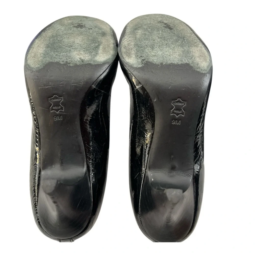 Tory Burch “Caroline” Flex Leather Pump Heels, Black, Women’s, Size 9